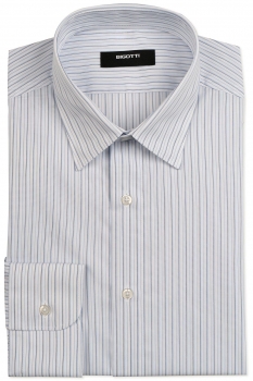 Slim body white stripe shirt