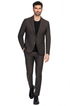 Slim body brown carouri suit