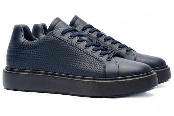 Sneakers bleumarin piele naturala