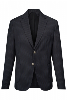 Slim body navy plain blazer