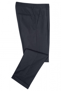 Slim body blue plain trousers