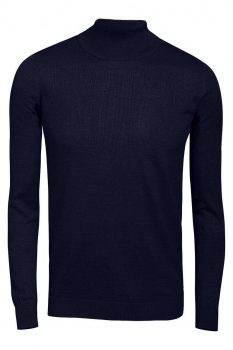 Slim body navy sweater