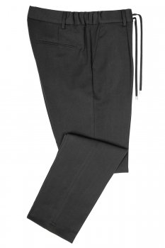 Slim body black plain trousers