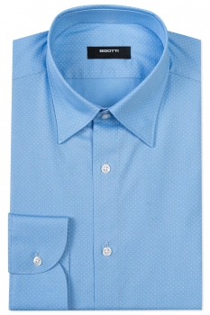 Shaped light blue geometric shirt