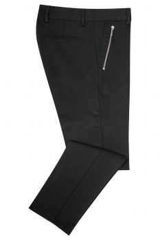 Slim body black plain trousers