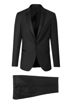 Slim body black plain suit