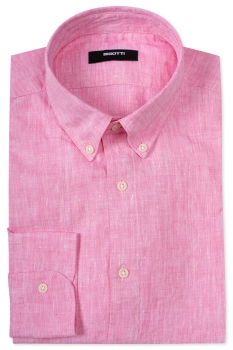 Slim body pink plain shirt