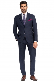 Slim body navy carouri suit