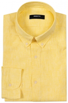 Superslim galben deschis plain shirt