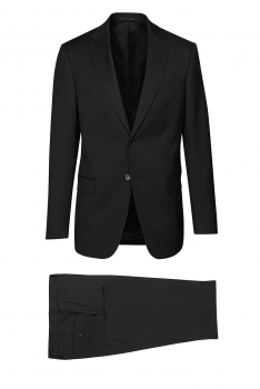 Slim body black plain suit