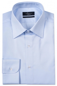 Slim body light blue plain shirt