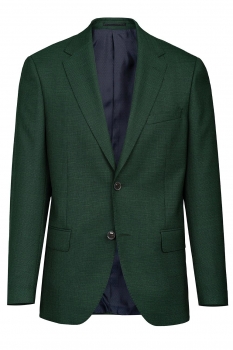 Slim body green plain blazer