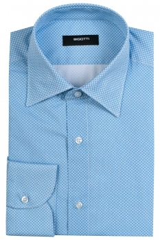 Superslim light blue geometric shirt