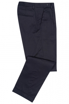 Slim body navy plain trousers