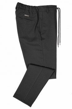 Slim body black plain trousers