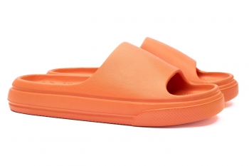 Orange pvc flip-flops