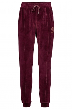 Slim body burgundy plain trousers